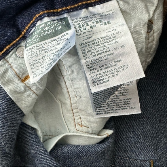 Levi’s Button Fly Cutoff Jean Shorts Denim Mid Rise Raw Hem Distressing 30 - Picture 4 of 8